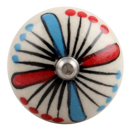 Blue And Red Ceramic Wine Stopper